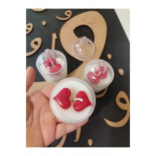 Official Dekoratif Mum Papatya Kalp Sevgili Mumu - 1 Adet