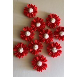 Çiçek Desen Dekoratif Mum Söz,nişan,mevlid Hediyelik 5 Adet