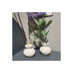 2 Li Mini Vazo Seti Aksesuar Harictir Ham Beyaz Taş Tozudur