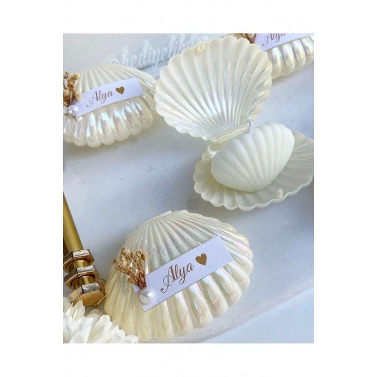 Pinterest Doğum Hediyelik Doğum Günü Hediyelik Söz Hediyelik Nişan Hatırası Istiridye Mum-10 Adet