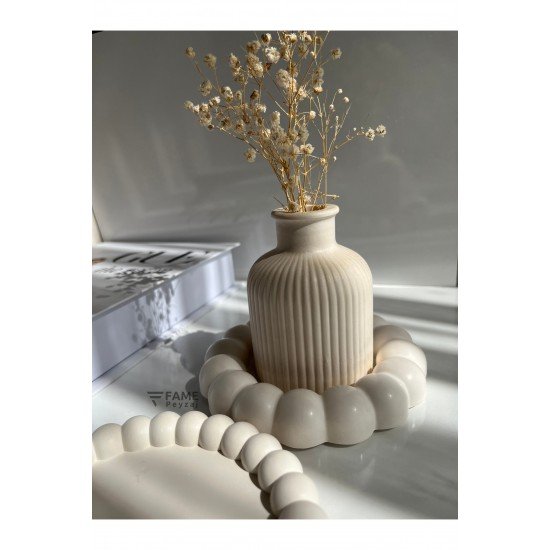 2'li Bubble Tabak Seti (VERNİKSİZ) Dekoratif Mum ve Takı Tabağı, Pinterest Sunum Tabağı ve Tepsisi