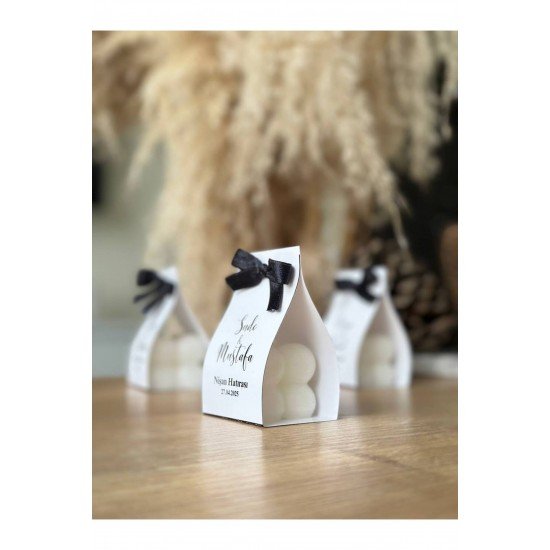 Pinterest Çantalı Kartlı Bubble Mum Hediyelik 10'lu Özel Tasarım Bubble