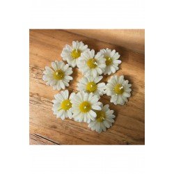 Yüzen mum papatya 1 adet sarı beyaz kokulu mum soya wax parafini