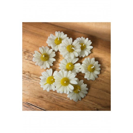 Pinterest Yüzen mum papatya 1 adet sarı beyaz kokulu mum soya wax parafini