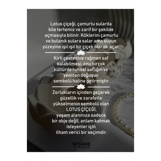 3lü Lotus Çiçeği Dekoratif Tabak & Kase, Hediyelik, Takı Ve Mum Tabağı, Mumluk, Sunumluk, Organizer