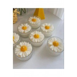 Official Hediyelik Papatya Mum, Söz Nişan Hediyelik, Mum Hediyelik - 20 Adet