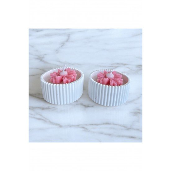 Pinterest Papatyalı Özel Tasarım Mum