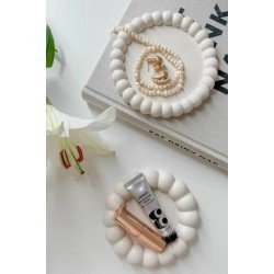 Bubble Desenli Dekoratif Tabak, Takı Tabağı 2 li,Bardak Altlığı Ev Ofis