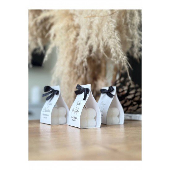 Pinterest Çantalı Kartlı Bubble Mum Hediyelik 10'lu Özel Tasarım Bubble