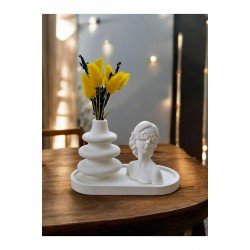 Kadın Figürlü 3'lü Twist Vazo Seti