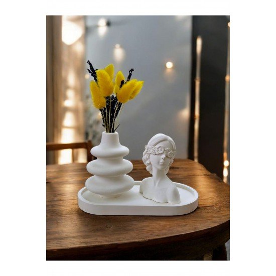 Kadın Figürlü 3'lü Twist Vazo Seti