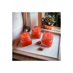 Official 3'lü Bumbum Özel El Yapımı Mini Boy Vanilyali Kokulu Mum