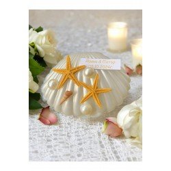 Official Deniz Yıldızı Ve Inci Süslemeli Istridye Kutusu (İSTRİDİYE MUM DAHİL) (20 ADET)