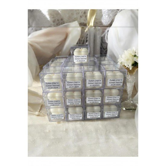 Official 20 Adet Mika Kutuda Bubble Mum Etiketli Söz Nişan Düğün Sünnet Doğum Günü Hediyelik