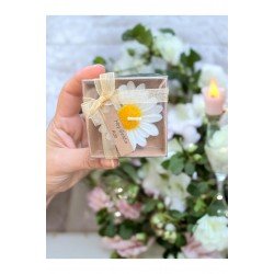 Mum, Nikah Şekeri, Doğum, Düğün Nişan Söz, Kına, Doğum Günü 20 Adet Papatya Kurdele Süslemeli Mum