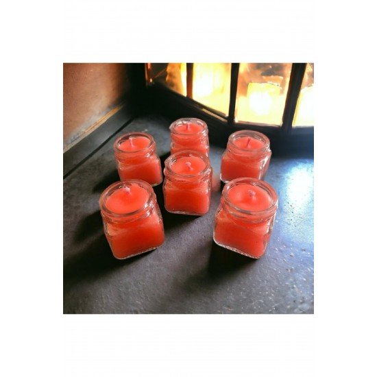 Official 3'lü Özel El Yapımı Mini Boy Vanilyali Kokulu Mum