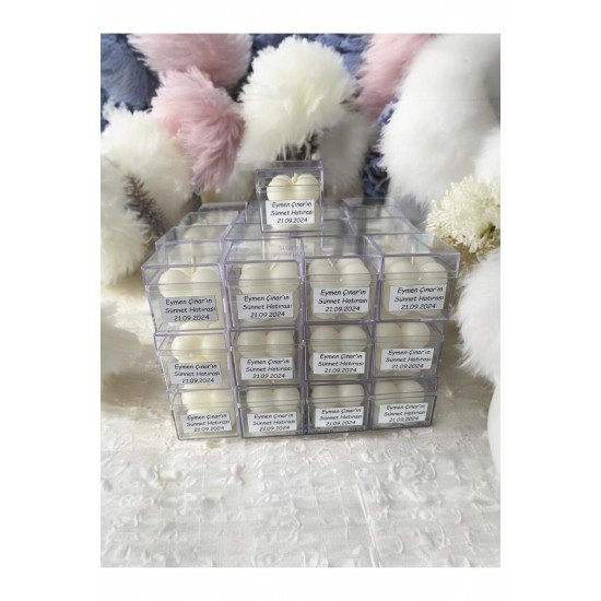 Official 20 Adet Mika Kutuda Bubble Mum Etiketli Söz Nişan Düğün Sünnet Doğum Günü Hediyelik