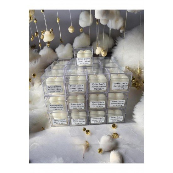 Official 20 Adet Mika Kutuda Bubble Mum Etiketli Söz Nişan Düğün Sünnet Doğum Günü Hediyelik