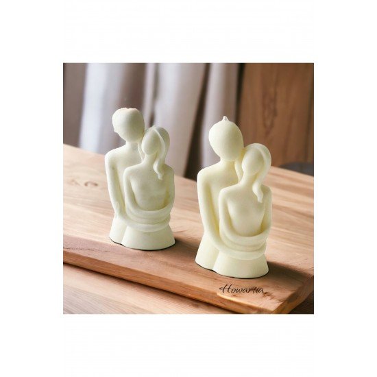 Official Sarılan Çift Vegan Soya Mum