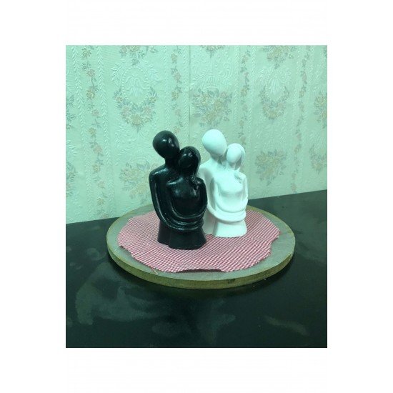 Official 2 Li Sarılan Çift Biblo