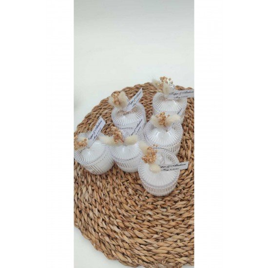 Official Kişiye Özel Düğün|nişan|söz| Annelergünü| Hediyelik Şekerlik Mum Süslemeli - 10 Adet