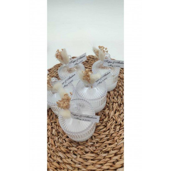 Official Kişiye Özel Düğün|nişan|söz| Annelergünü| Hediyelik Şekerlik Mum Süslemeli - 10 Adet