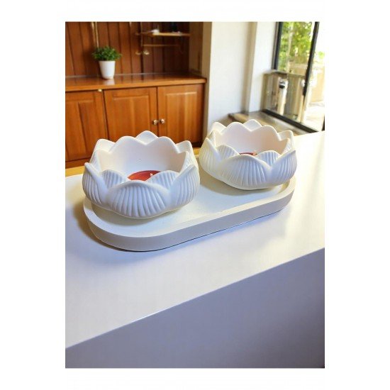 Pinterest lotus mumluk ikili ve tepsili mumlar dahil