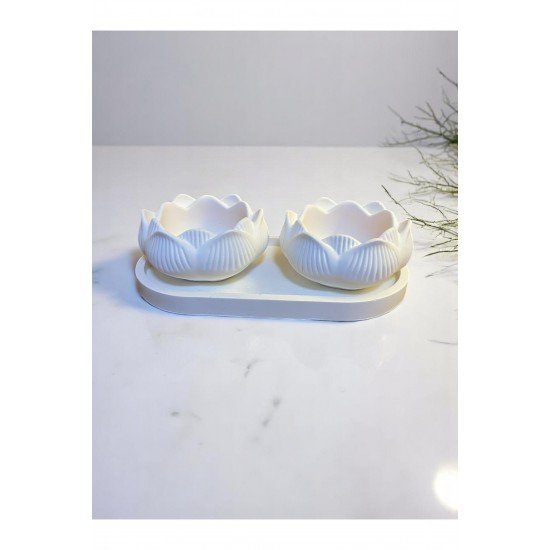 Pinterest lotus mumluk ikili ve tepsili mumlar dahil