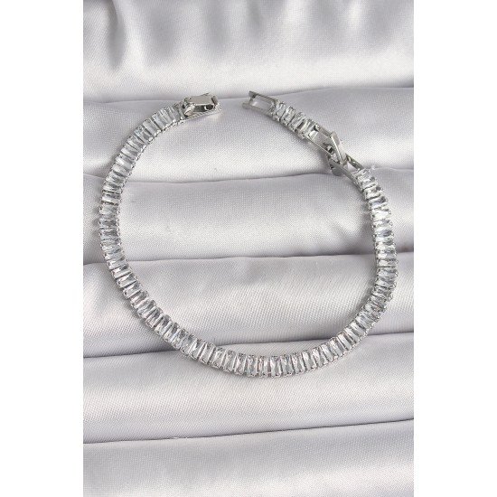 Özel Pirinç Renk Zirkon Taşlı Su Yolu Model Kadın Bileklik Fırsat!!!