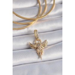 Özel Pirinç Gold Renk Zirkon Taşlı Anka Kuşu Model Ajda Charm Fırsat!!!