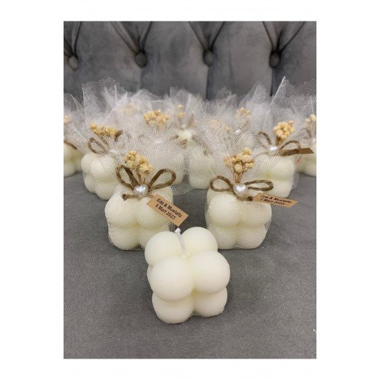 50 Adet Tüllü Buble Mum