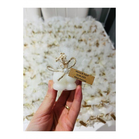 50 Adet Tüllü Buble Mum