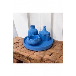 Havalı Tasarım Mavi Özel Tasarım Mumluk Pinterest Vazo Lotus Çiçeği Mumluk Aksesuar Seti