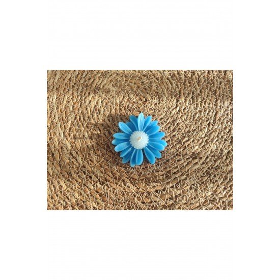 20 adet hediyelik düğün,nikah,nişan,doğum günü,kına,sünnet,söz için mavi papatya mum