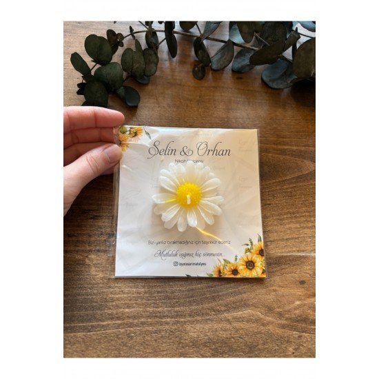 Pinterest Yeni sezon 20 Adet Papatya Mum, Nikah Şekeri, Doğum bebek, Sünnet, Düğün Nişan Söz, Kına