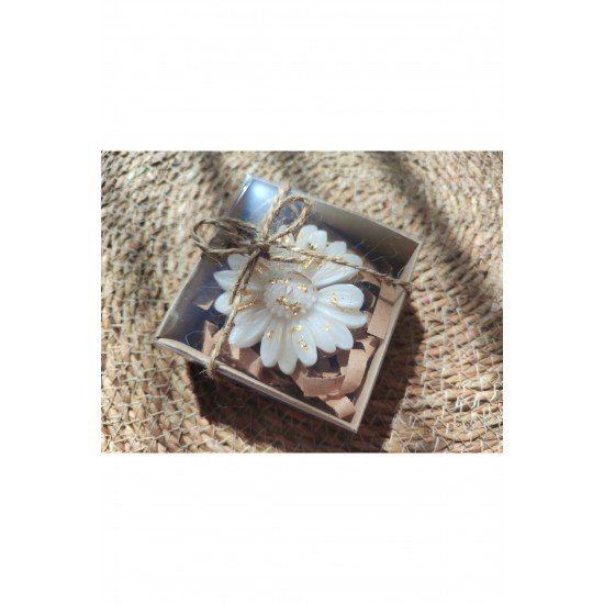 20 adet hediyelik düğün,nikah,nişan,doğum günü,kına,sünnet,söz için altın varaklı papatya mum