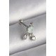 Özel Çelik Renk Beyaz Minelik Kalp Sallantı Zirkon Taş Detay Tragus Piercing Fırsat!!!