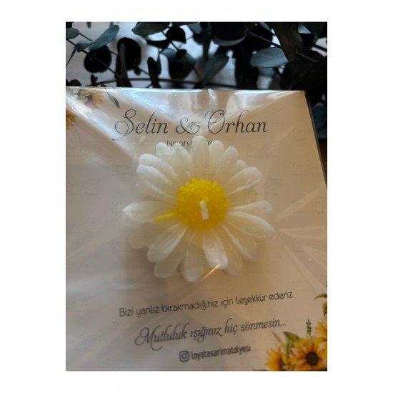 Pinterest Yeni sezon 20 Adet Papatya Mum, Nikah Şekeri, Doğum bebek, Sünnet, Düğün Nişan Söz, Kına