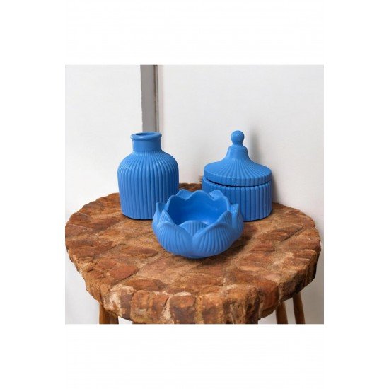 Pinterest Mavi Özel Tasarım Mumluk Pinterest Vazo Lotus Çiçeği Mumluk Aksesuar Seti