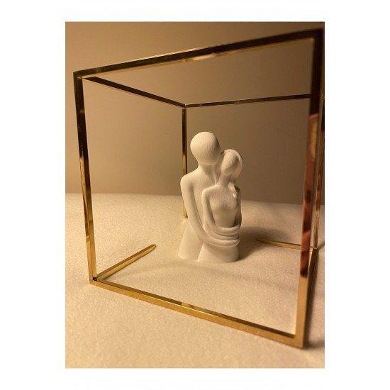 Bernami Ikikalp Sarılan Sevgili Sonsuz Aşk Obje Biblo Taş Heykel