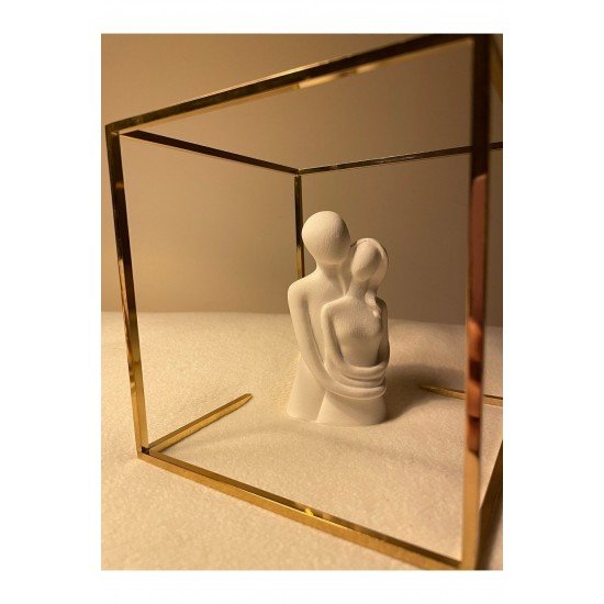 Bernami Ikikalp Sarılan Sevgili Sonsuz Aşk Obje Biblo Taş Heykel