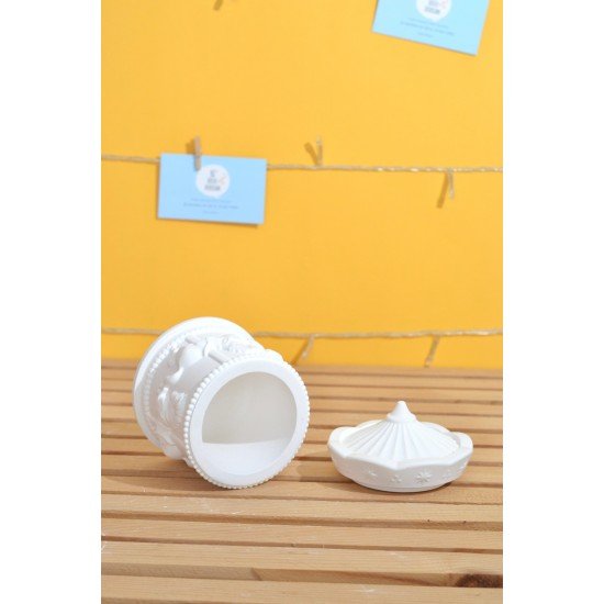 Boyamaya Hazır Atlı Karınca Kutu | Boyasız Verniksiz Beton Kutu Obje | Evde Kendin Yap Etkinliği