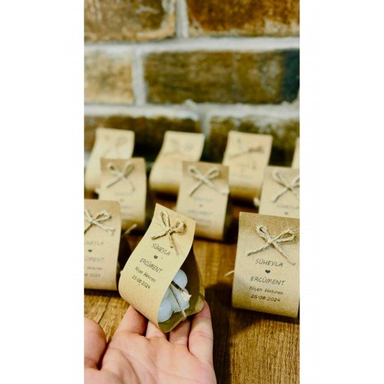 10 Adet Süslemeli Mini Bubble Mum, Nikah Şekeri, Doğum, Sünnet, Düğün Nişan Söz, Kına, Doğum Günü