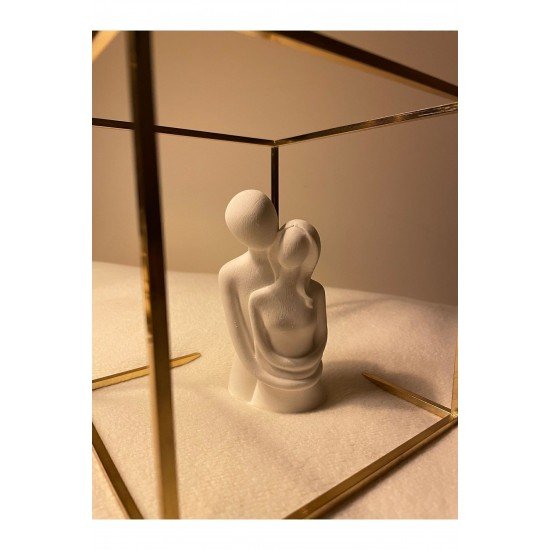 Bernami Ikikalp Sarılan Sevgili Sonsuz Aşk Obje Biblo Taş Heykel