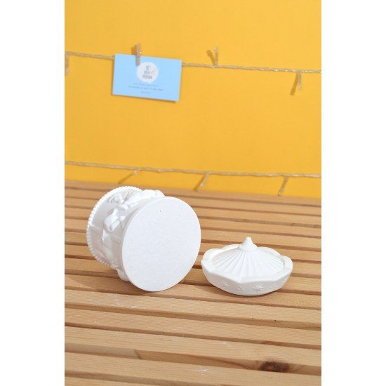 Boyamaya Hazır Atlı Karınca Kutu | Boyasız Verniksiz Beton Kutu Obje | Evde Kendin Yap Etkinliği