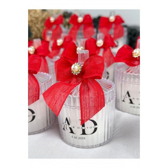 50 Adet Vanilya Kokulu Şekerlik Mum Söz Nişan Kına Düğün Yenidoğan Mevlit