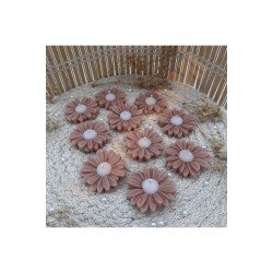 Papatya Mum Y.Kahve Nişan, Nikah, Doğum Günü, Özel Gün - 10 Adet