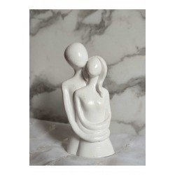 özel tasarım beton sarılan çift sevgili dekoratif şık hediyelik obje ev dekorasyon biblo