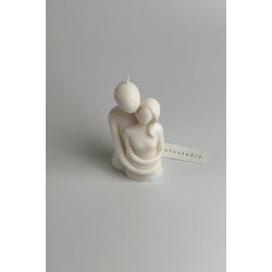 Sarılan Çift Sevgili Model Dekoratif Kokulu Soya Mumu Vegan Ev Dekoru Mum Sevgiliye Hediye EFS275