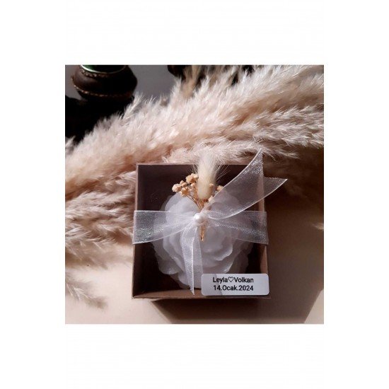 Şakayık Mum - Düğün, Nikah, Nişan, Doğumgünü Ve Söz Hediyeliği 50 Adet